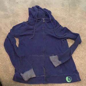 Volcom blue zip up